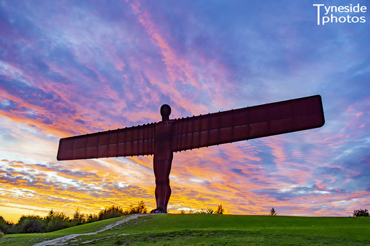 A3 print Angel of the North sunset